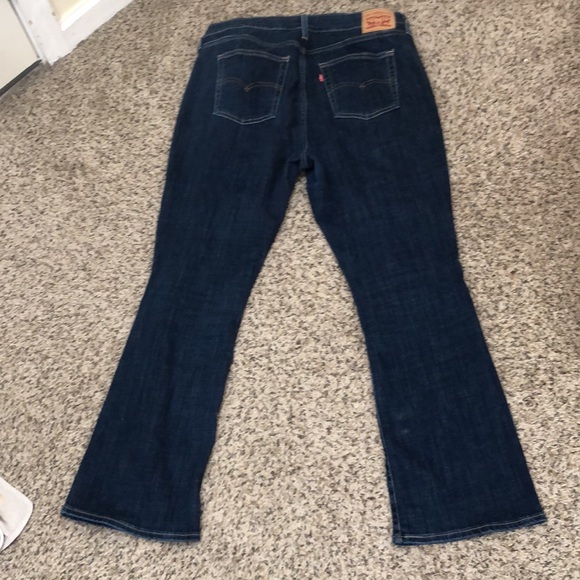 Levi’s 725 High Rise Bootcut Jeans Size 34 Dark Blue - Picture 3 of 9